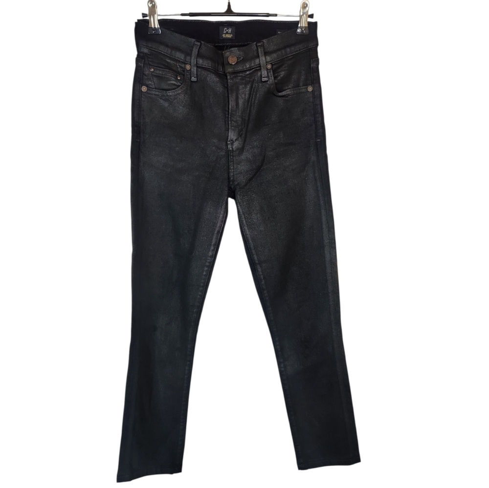 Citizens of Humanity Rocket Slick High Rise Skinny Jeans Black Coated – Size 26